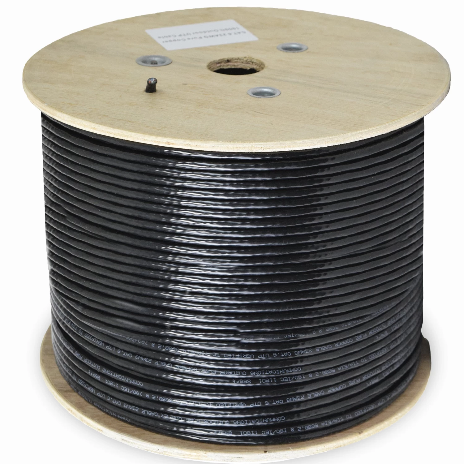 Black 1,000ft Cat6 Full Copper Outdoor Ethernet Cable - Image 3