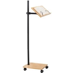 Bamboo / Black Mobile Book Stand