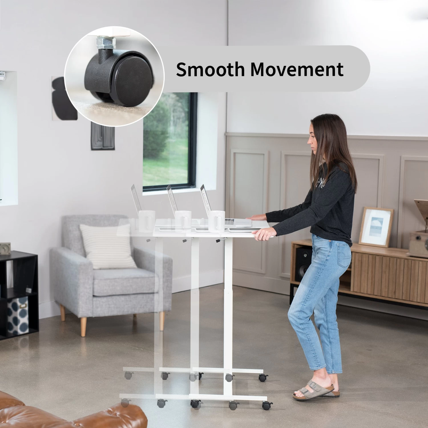 White 28" Pneumatic Mobile Workstation - Image 7