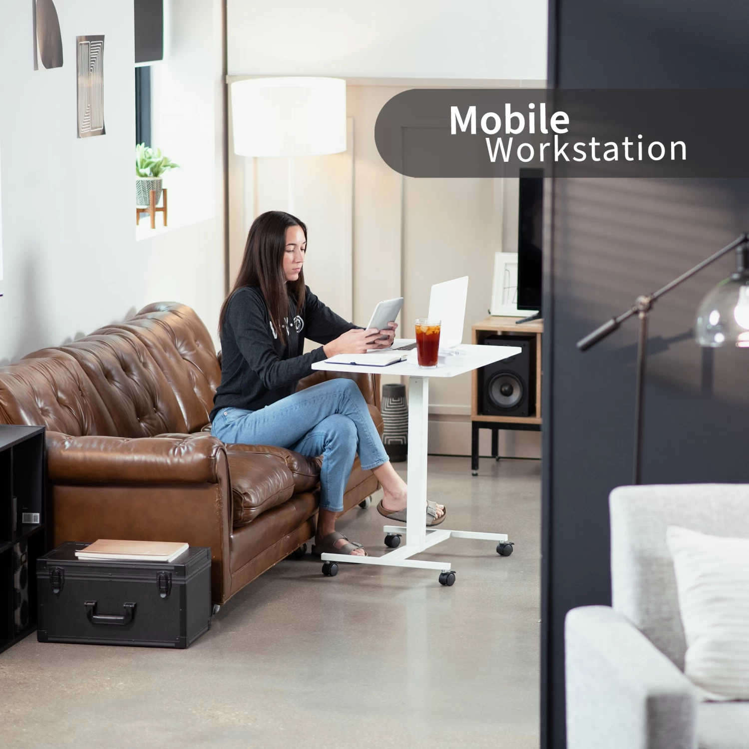 White 28" Pneumatic Mobile Workstation - Image 8