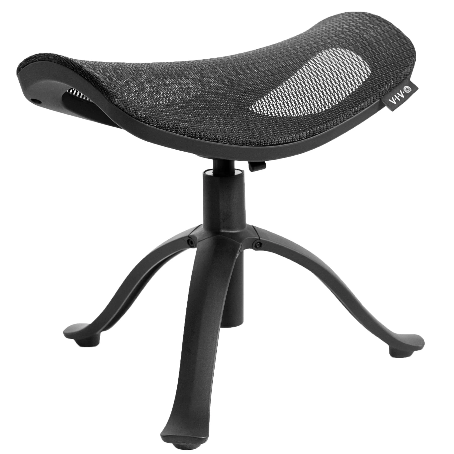 Black 2-in-1 Footrest & Ottoman For Desk