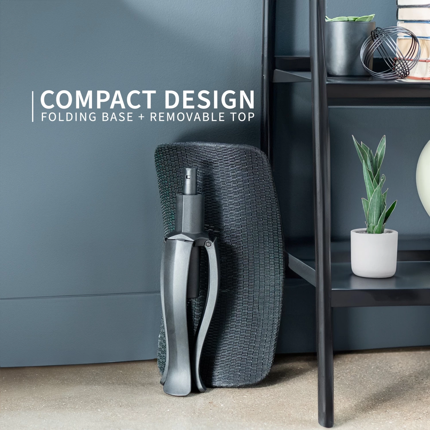 Black 2-in-1 Footrest & Ottoman For Desk - Image 8