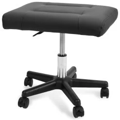 Black 2-in-1 Footrest & Ergonomic Desk Stool