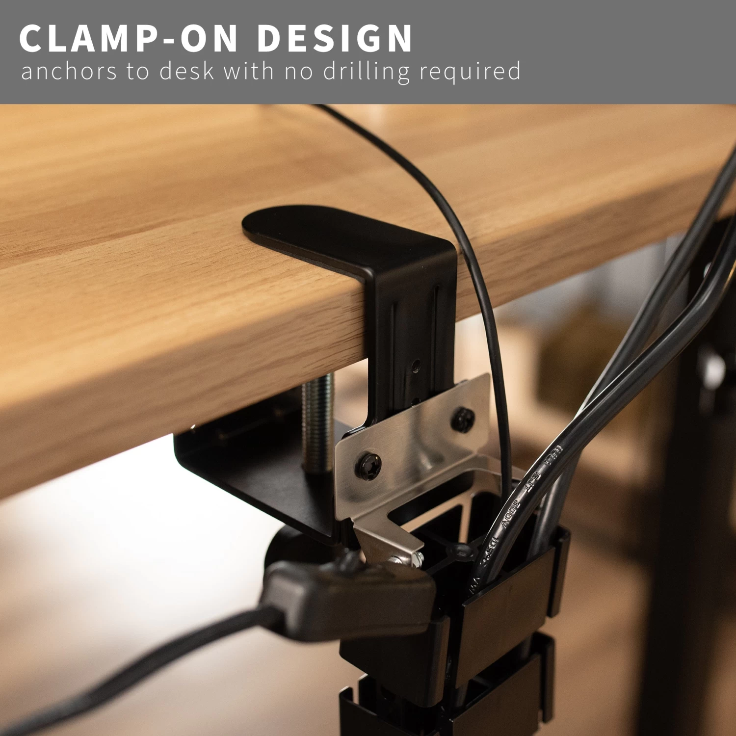 Clamp-on Vertebrae Cable Management Kit For Desk - Image 3