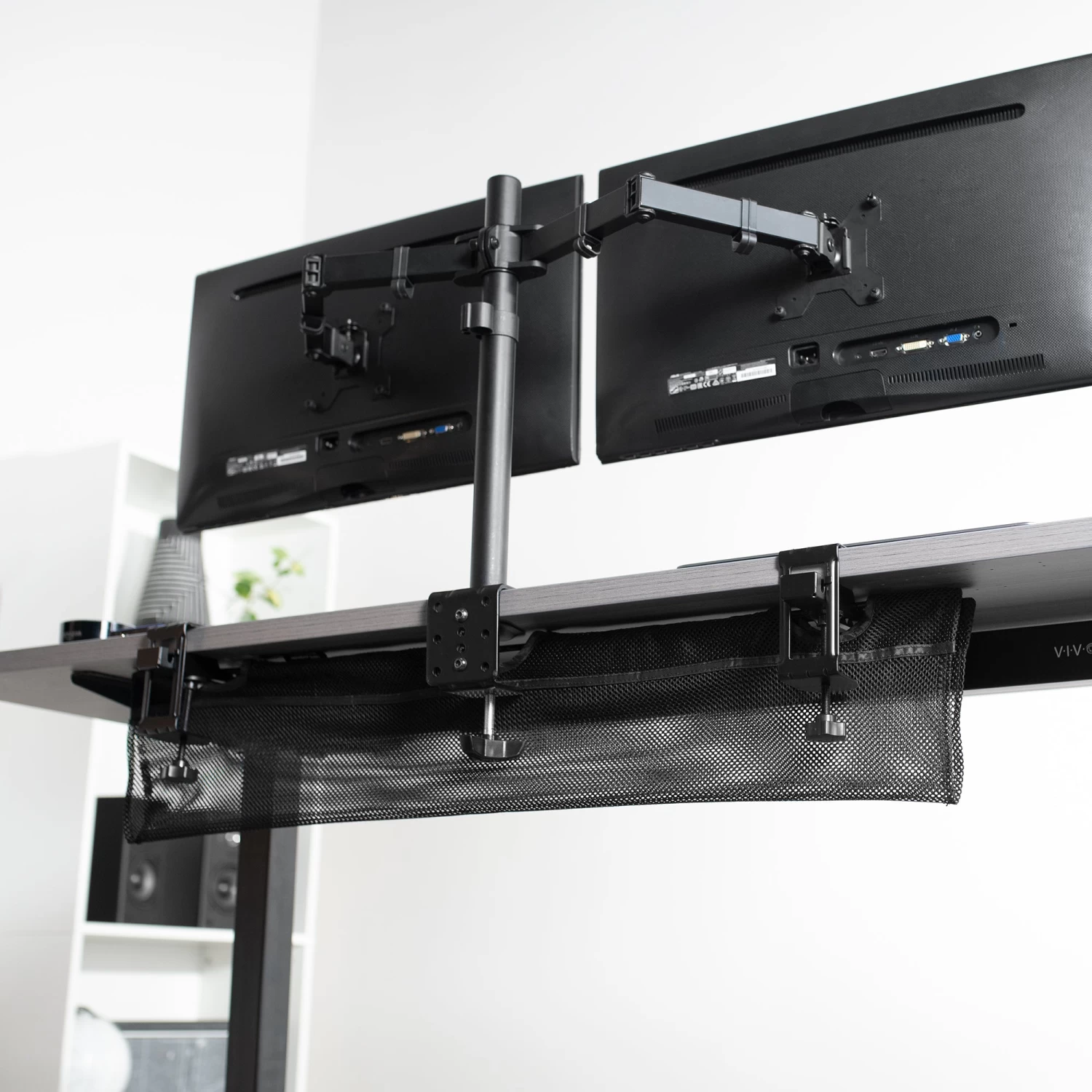 Clamp-on Under Desk Mesh Cable Management - Image 2