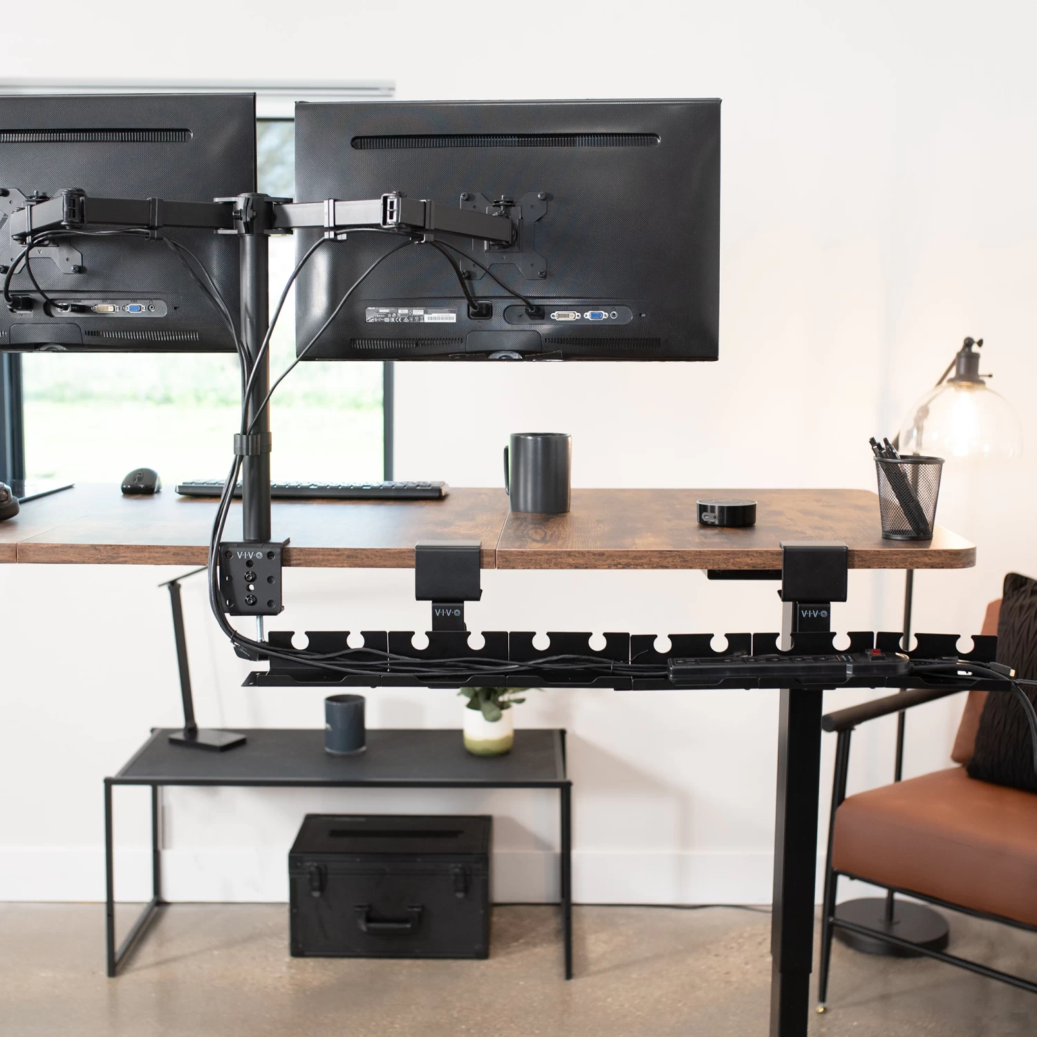 Black Clamp-on Modular Cable Management Tray - Image 10