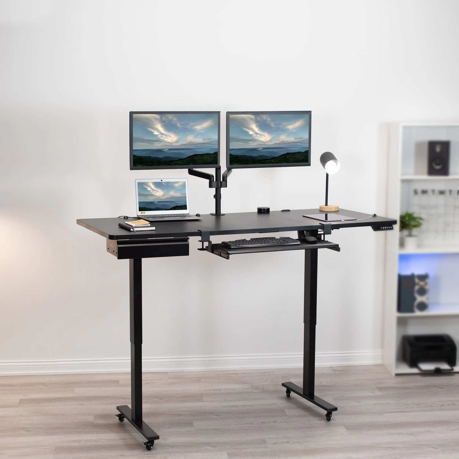 71" X 30" Electric Desk With Keyboard Tray & Drawer Accessory Kit - Image 2