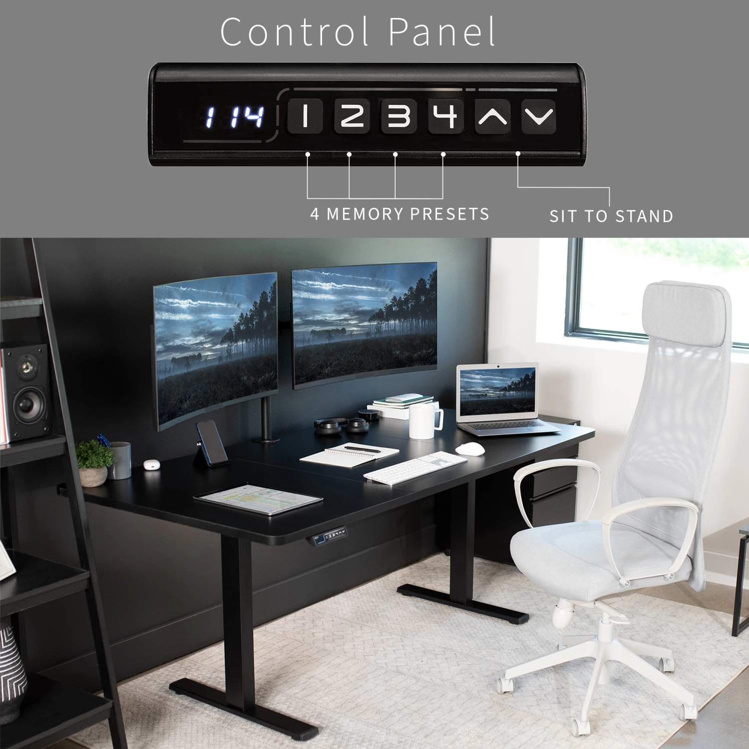 71" X 30" Electric Desk With Push Button Memory Controller - Image 6