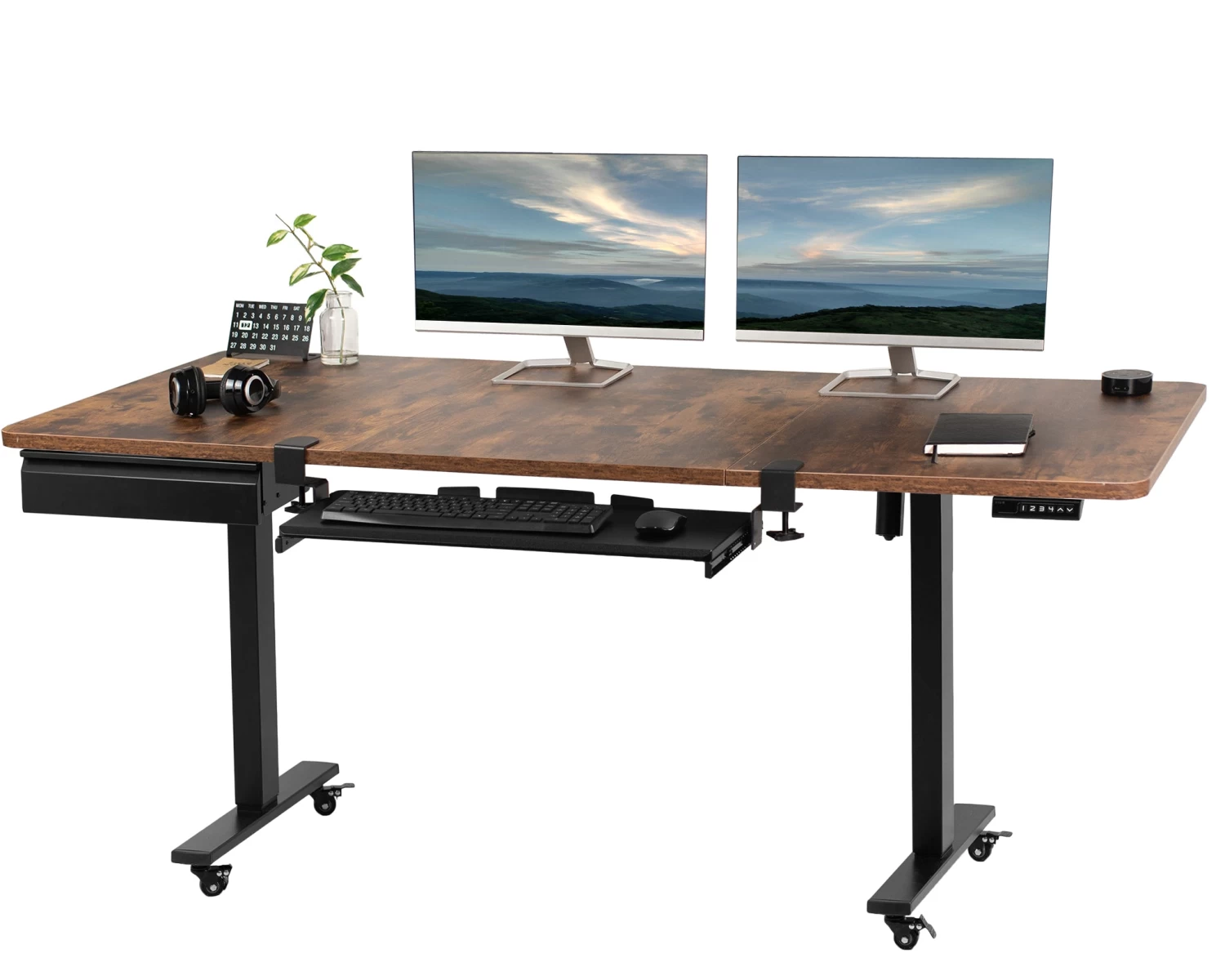 71" X 30" Electric Desk With Keyboard Tray & Drawer Accessory Kit - Image 13