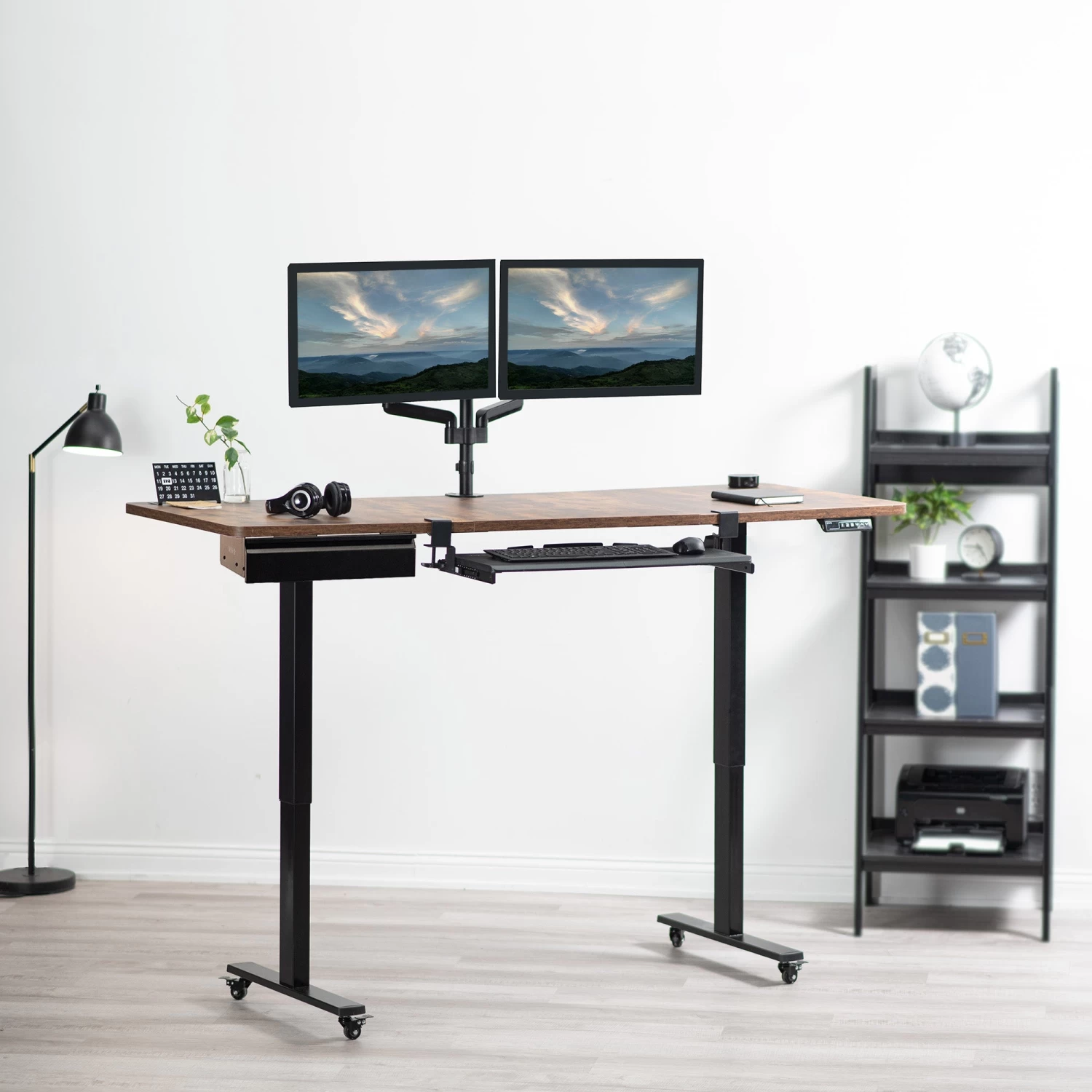 71" X 30" Electric Desk With Keyboard Tray & Drawer Accessory Kit - Image 14