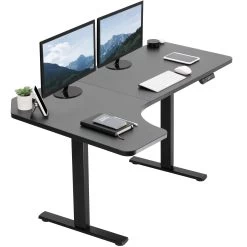 58" X 35" Corner Electric Desk With Push Button Memory Controller