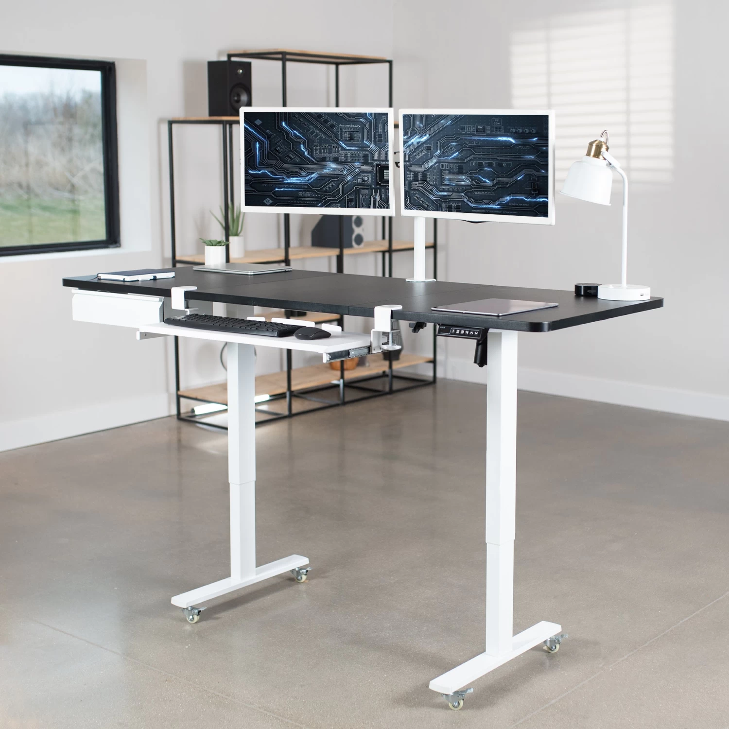 71" X 30" Electric Desk With Keyboard Tray & Drawer Accessory Kit - Image 18