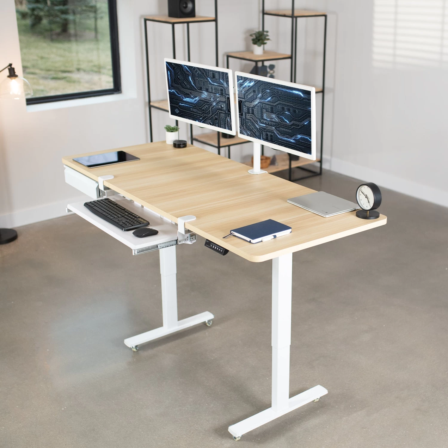 71" X 30" Electric Desk With Keyboard Tray & Drawer Accessory Kit - Image 20