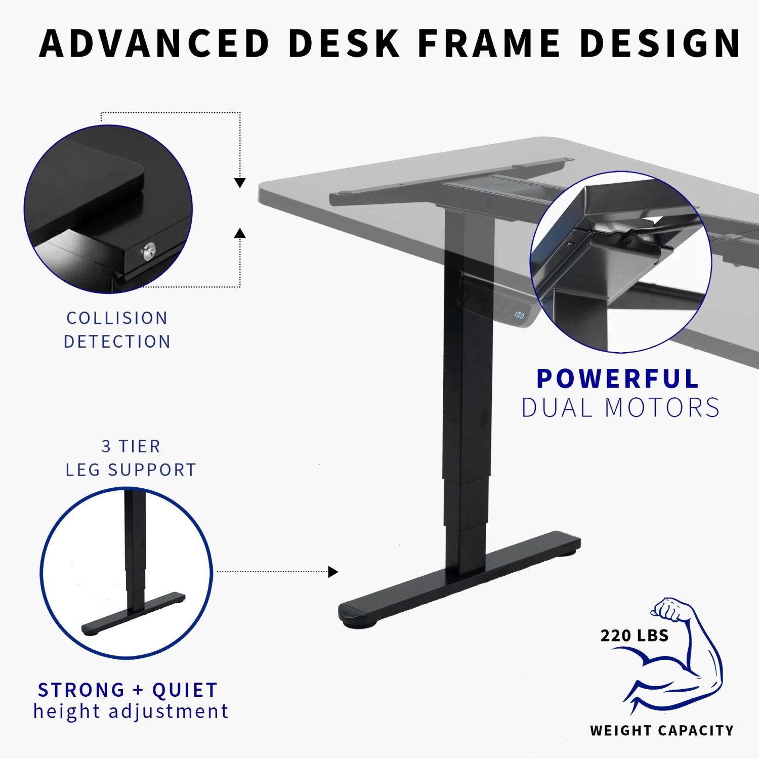 71" X 36" Electric Desk With Push Button Memory Controller - Image 9