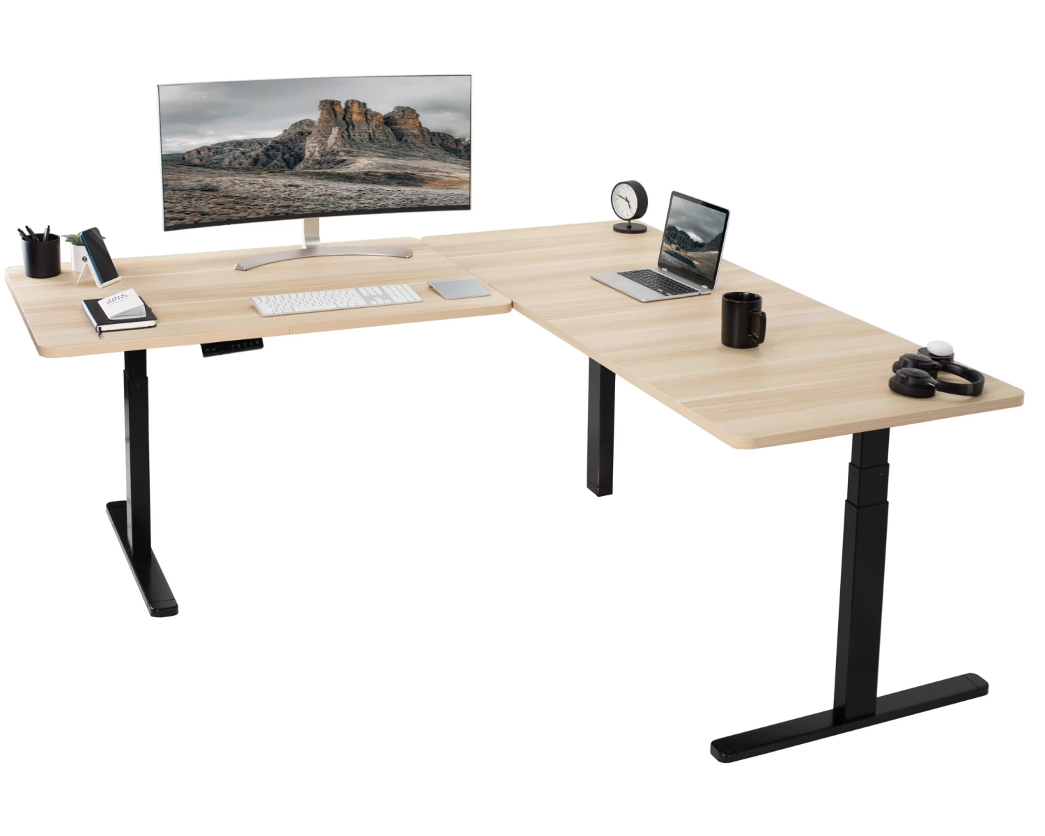 Corner 77" X 71" Electric Desk With Push Button Memory Controller - Image 9