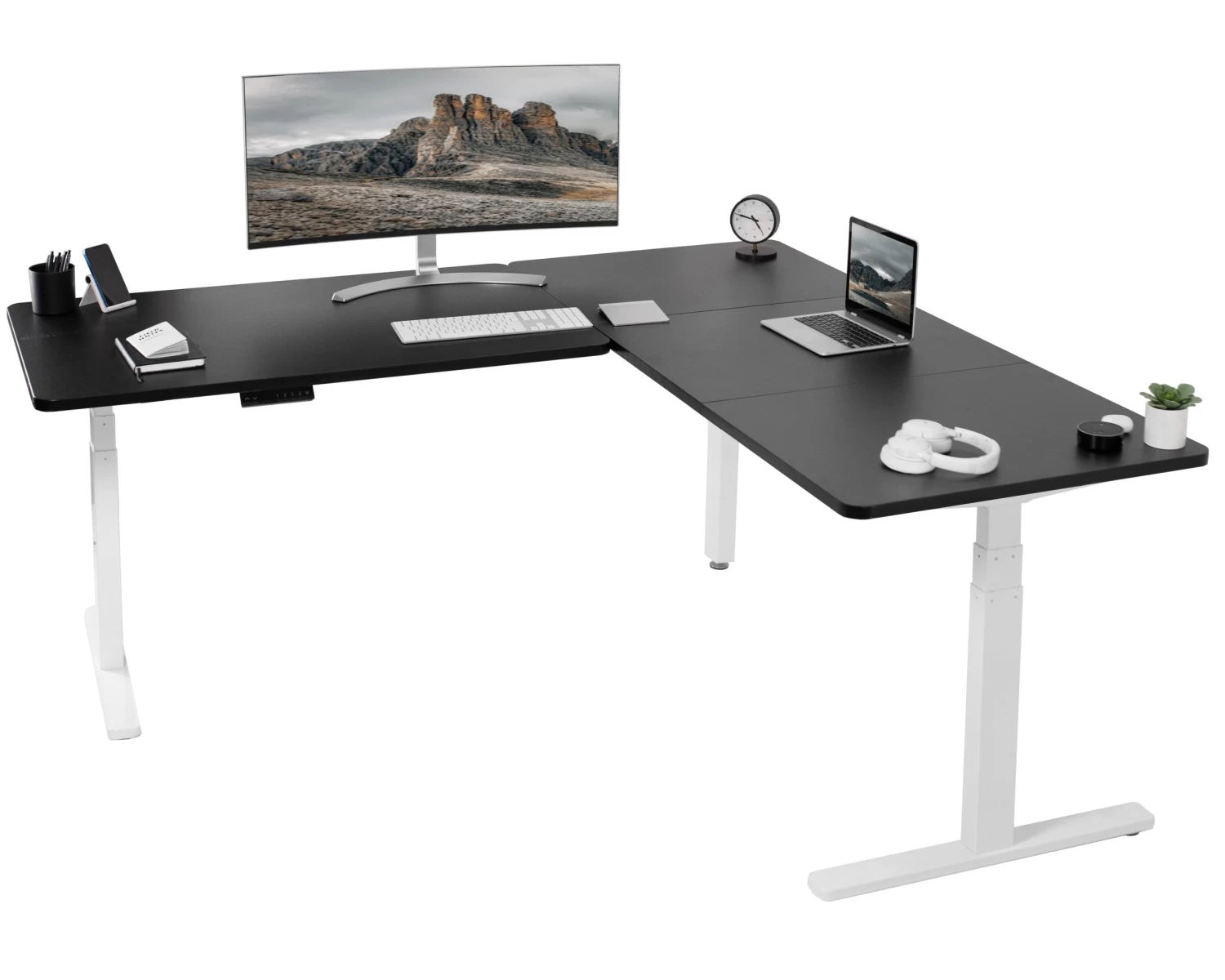 Corner 77" X 71" Electric Desk With Push Button Memory Controller - Image 17