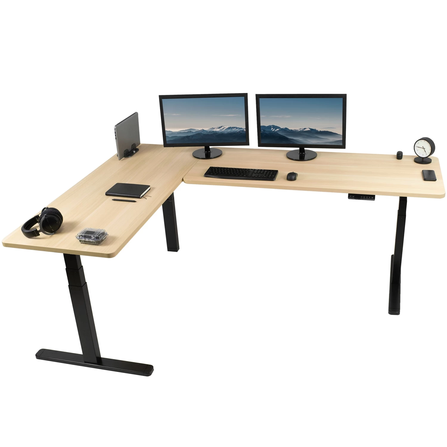 Corner 83" X 60" Electric Desk With Push Button Memory Controller - Image 10