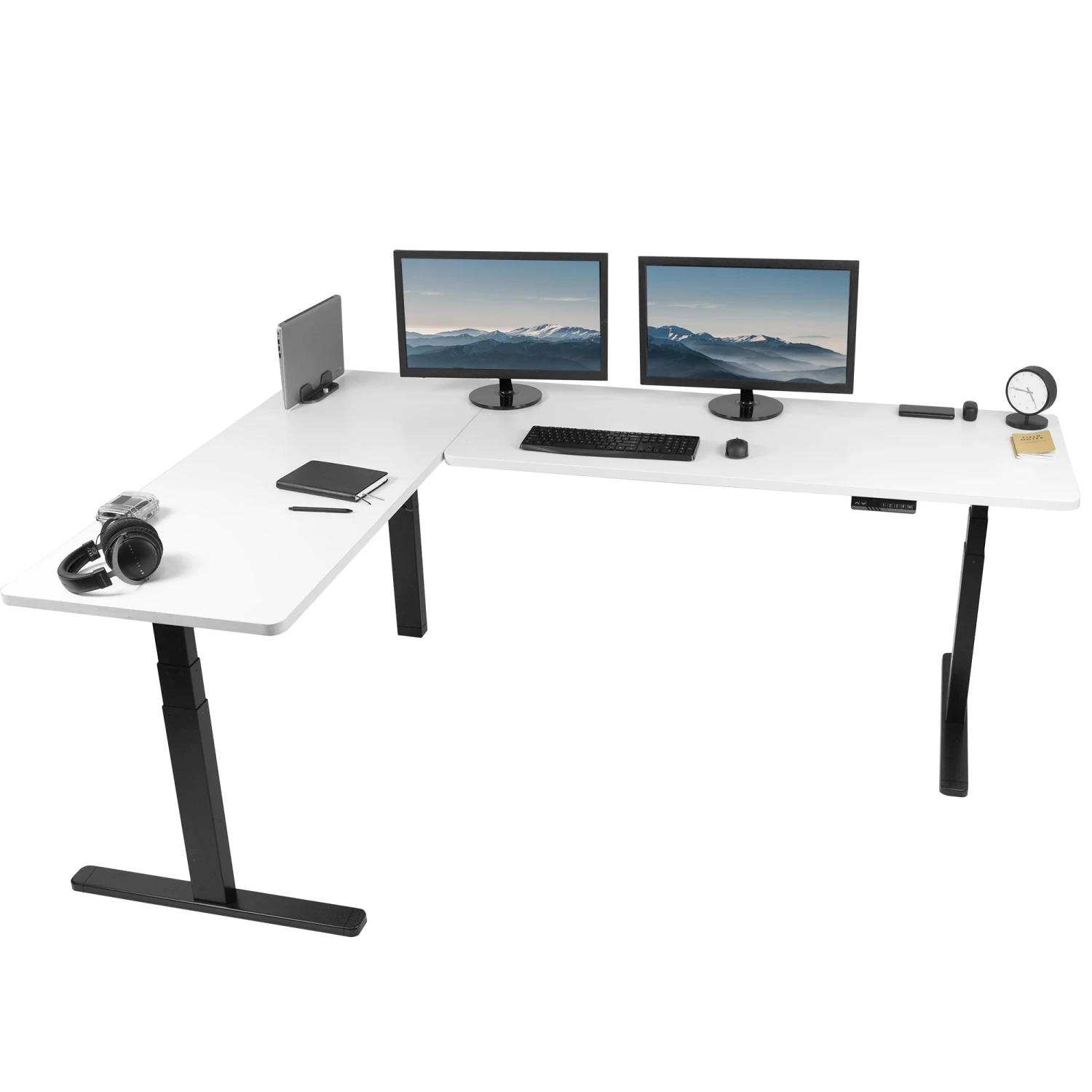 Corner 83" X 60" Electric Desk With Push Button Memory Controller - Image 18