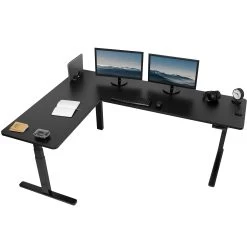 Corner 83" X 60" Electric Desk With Push Button Memory Controller