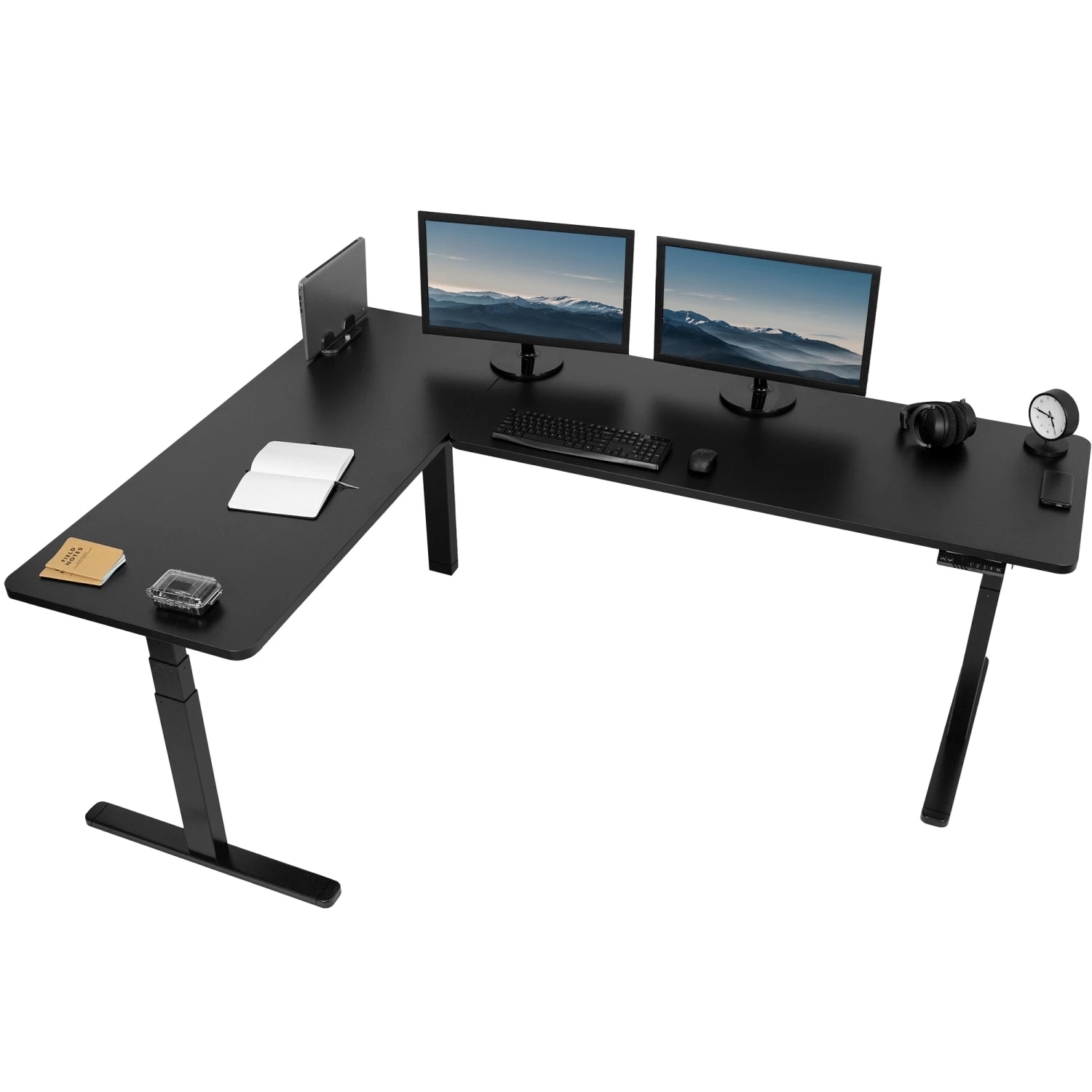 Corner 83" X 60" Electric Desk With Push Button Memory Controller
