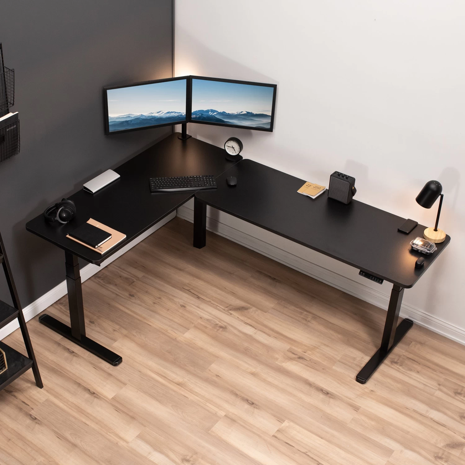 Corner 83" X 60" Electric Desk With Push Button Memory Controller - Image 8