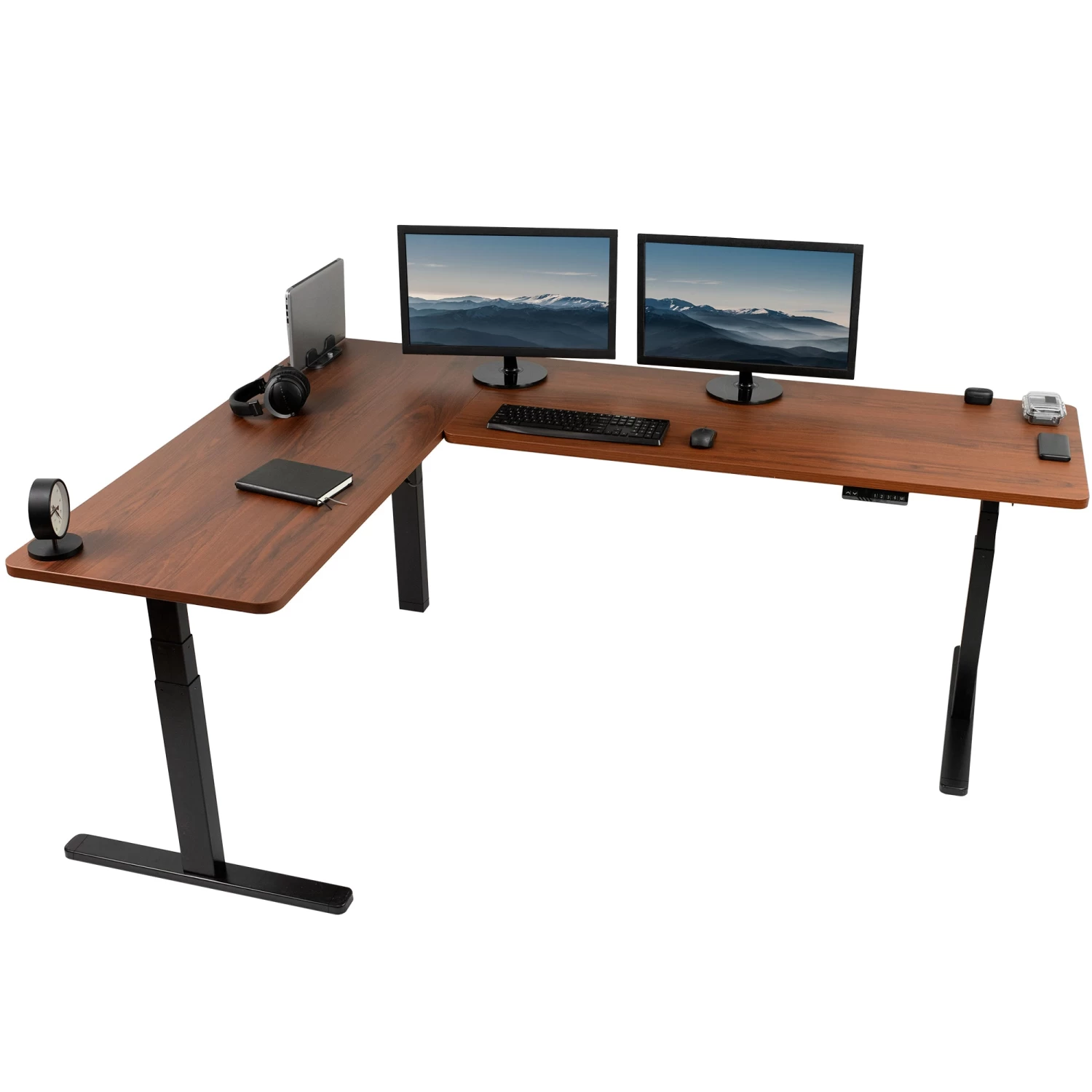 Corner 83" X 60" Electric Desk With Push Button Memory Controller - Image 12