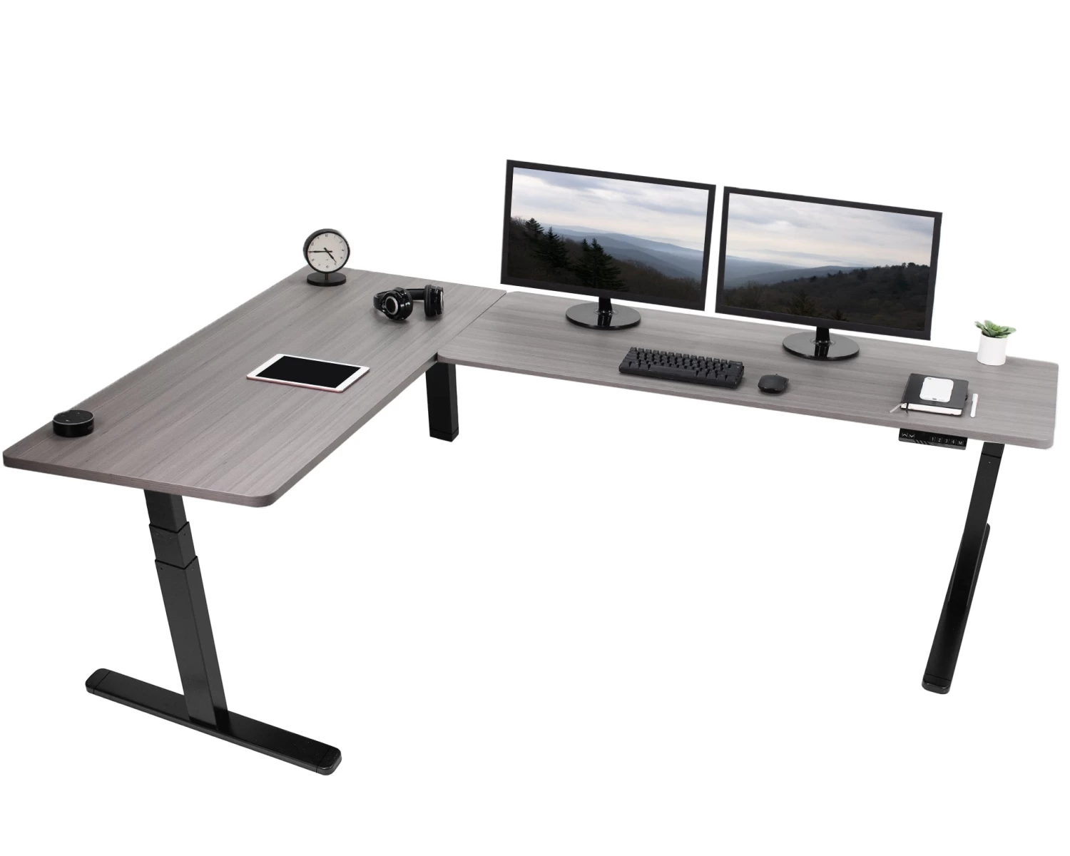 Corner 83" X 60" Electric Desk With Push Button Memory Controller - Image 14