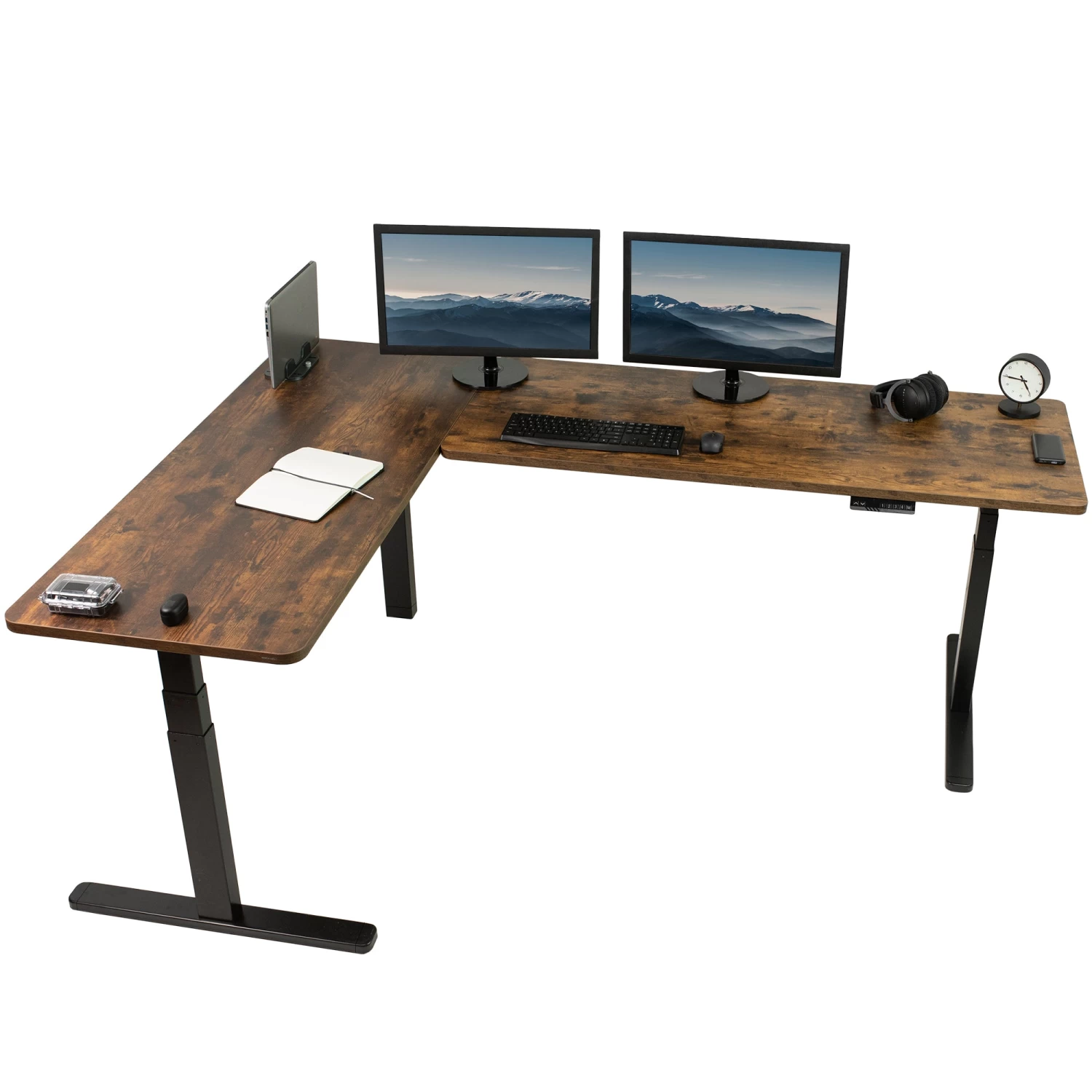 Corner 83" X 60" Electric Desk With Push Button Memory Controller - Image 16