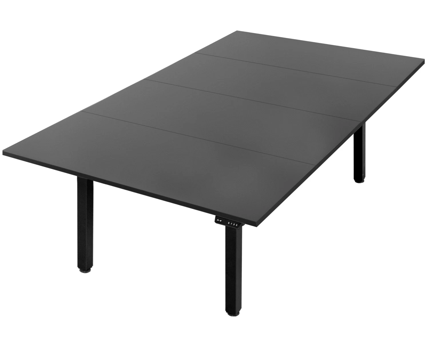 95" X 55" Dual Motor Electric 4-Leg Desk With Square Corner Top