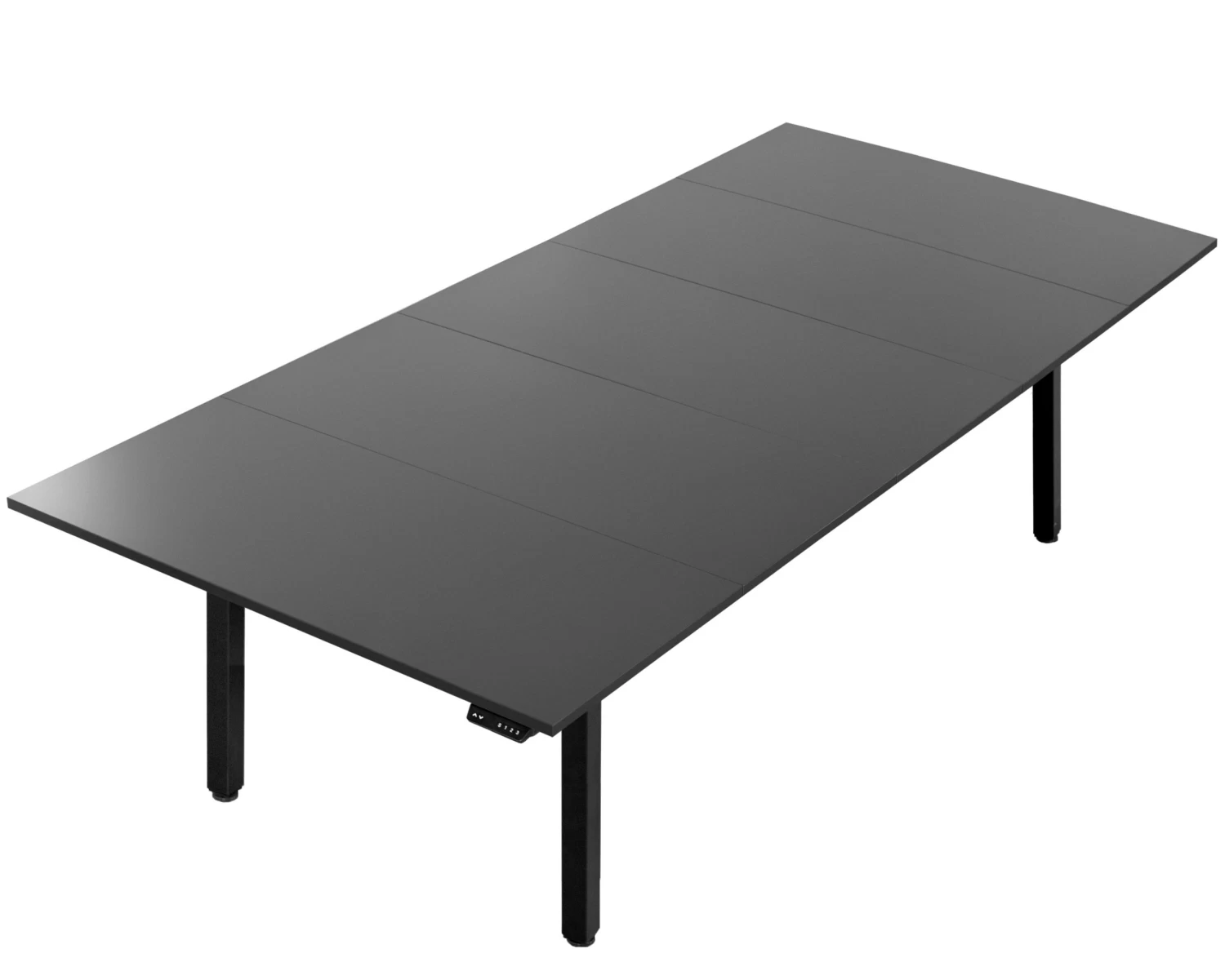 118" X 55" Dual Motor Electric 4-Leg Desk With Square Corner Top