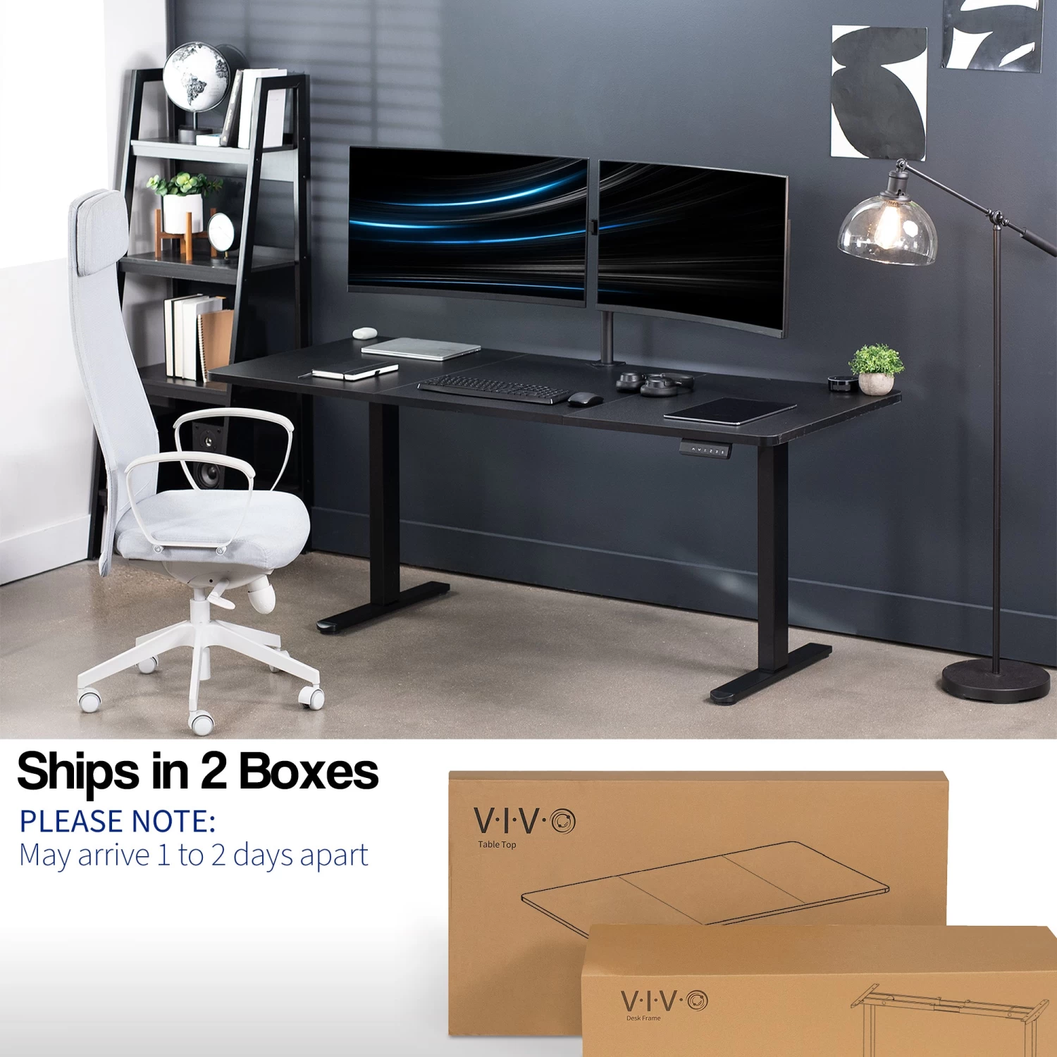 71" X 30" Dual Motor Electric Desk - Image 3