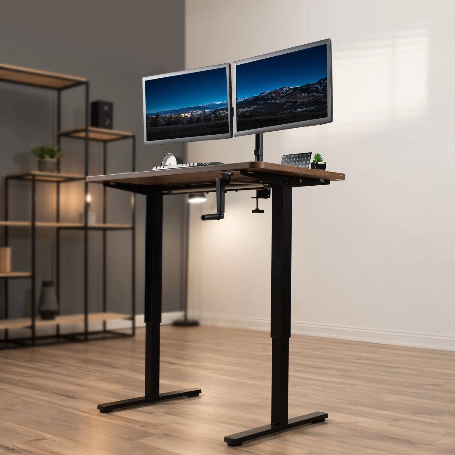 Compact Crank Height Adjustable Desk Frame - Image 2