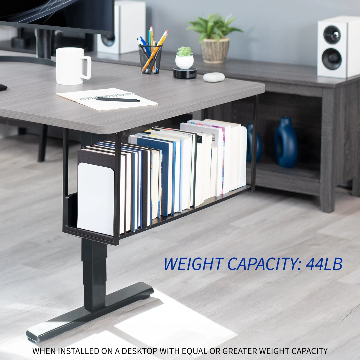 Black 30" Under Desk Shelf - Image 7