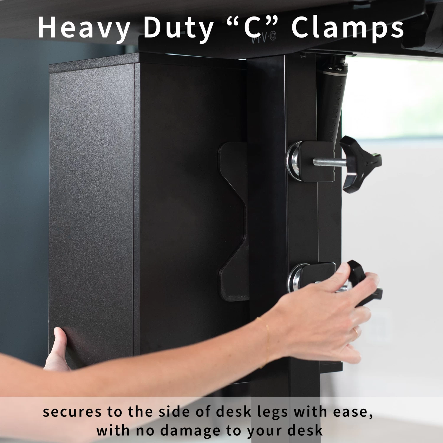 Black Clamp-on Shelving Unit For Desk - Image 4