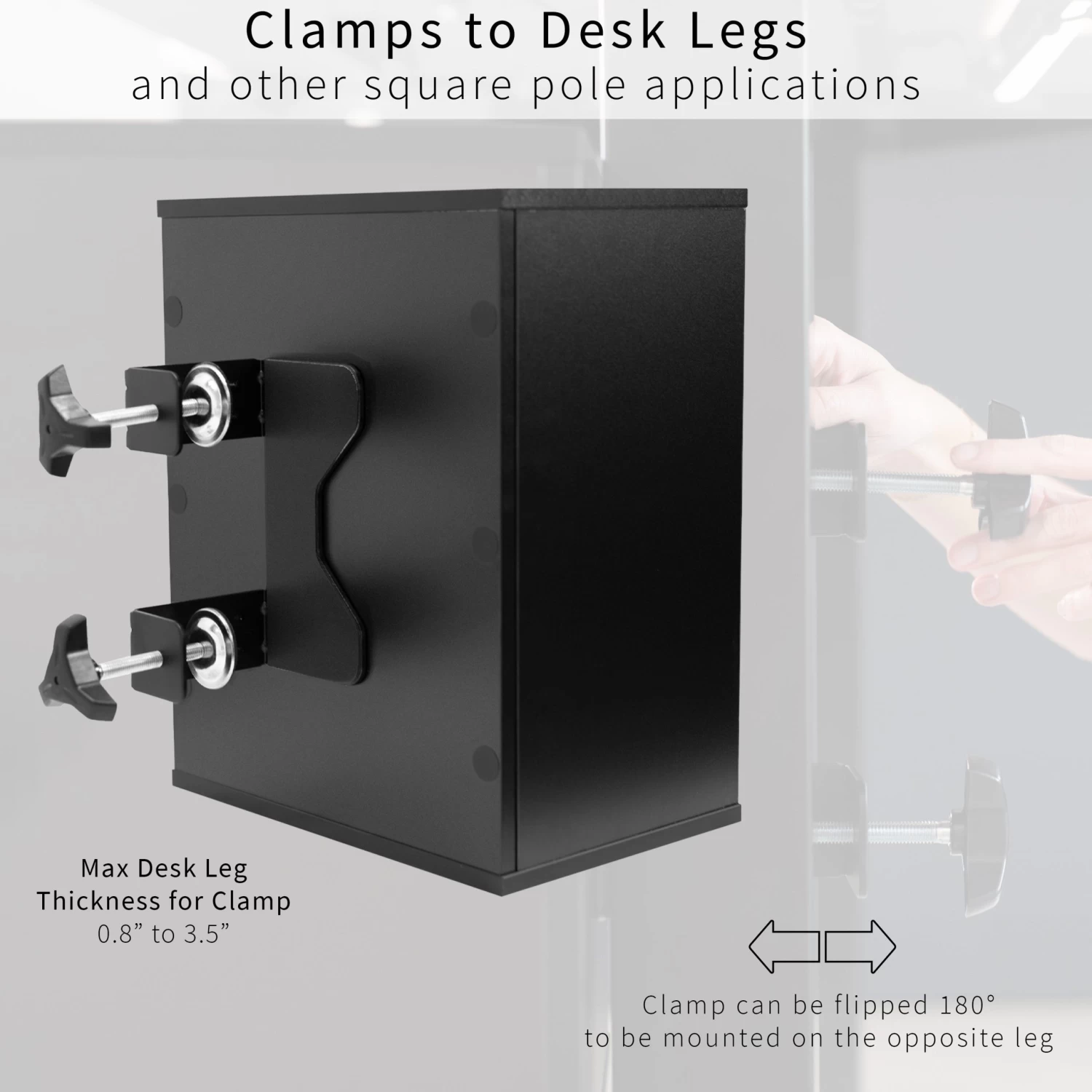 Black Clamp-on Shelving Unit For Desk - Image 5