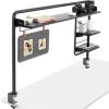 Black 50” Clamp-on Desktop Shelving System