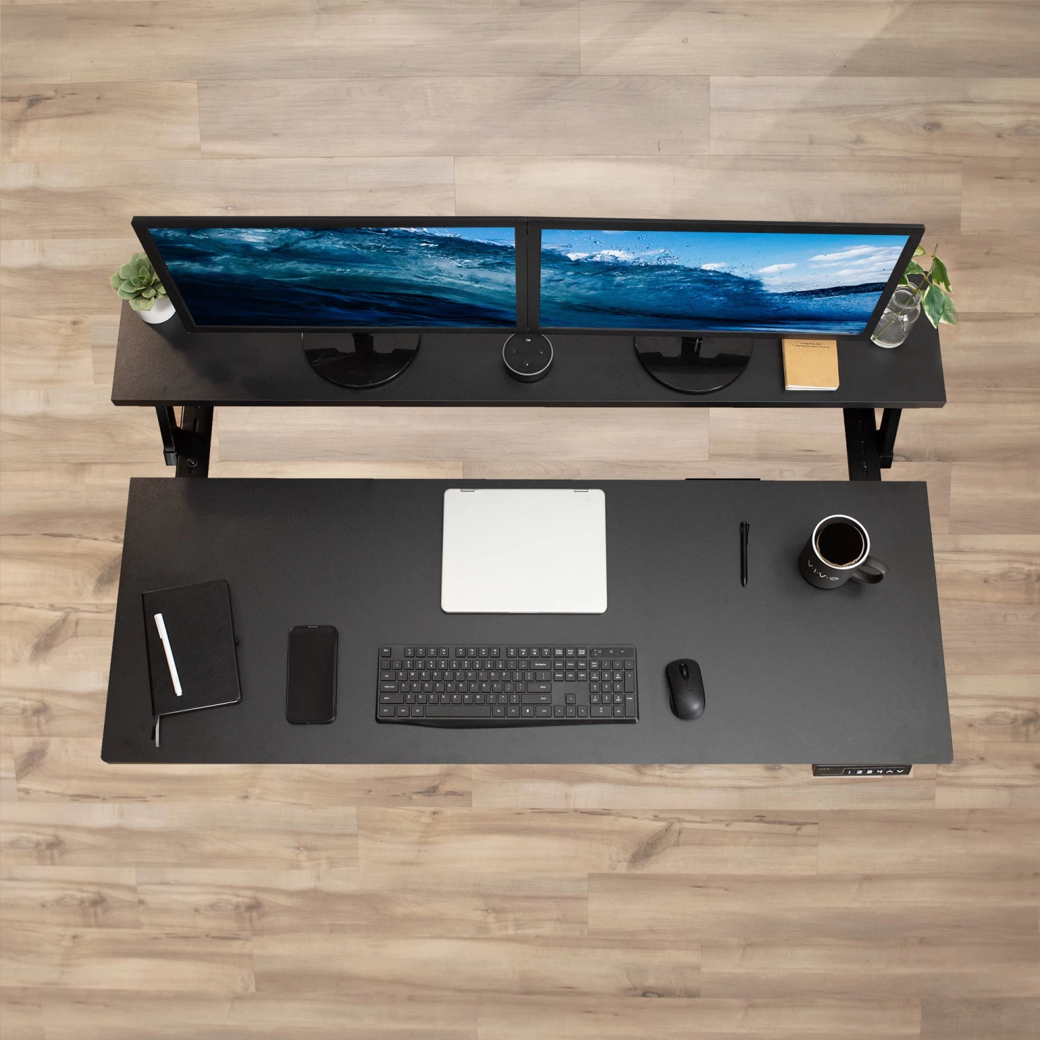Black 55" X 30" Dual Tier Table Top - Image 9