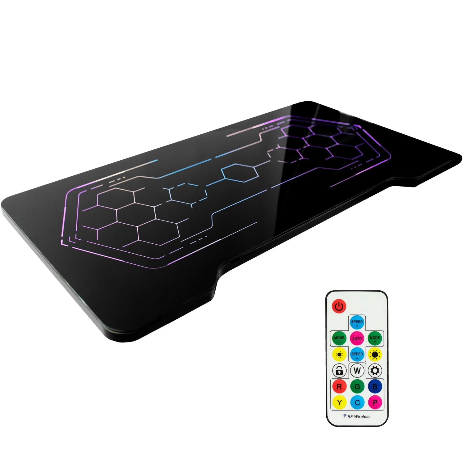 Black 48" X 24" Table Top With RGB Lighting