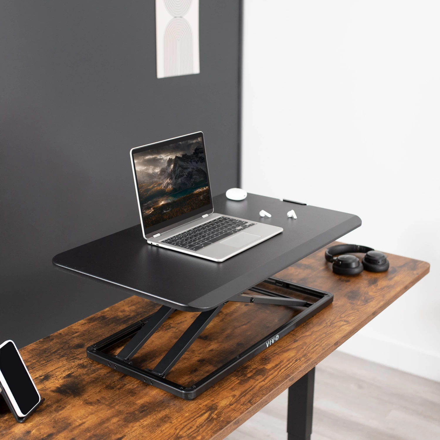 30" Single Top Standing Desk Converter - Image 8