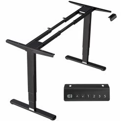 Electric Dual Motor Desk Frame With Push Button Memory Controller