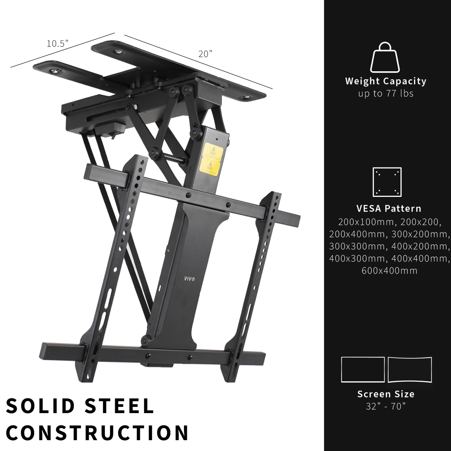 Electric Flip Down / Swivel Ceiling TV Mount - Image 2