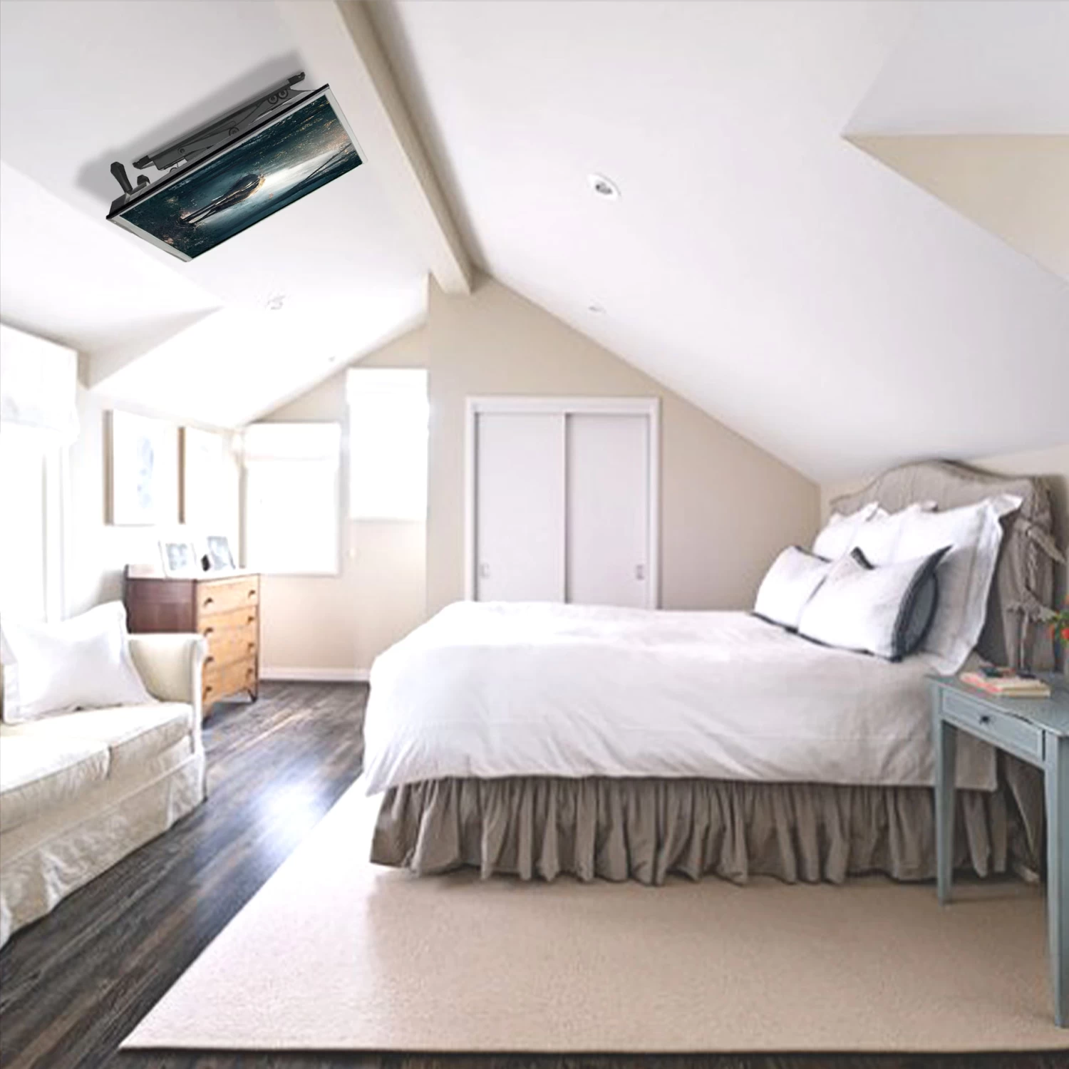 Electric Flip Down Ceiling Mount For 32” To 70” TVs - Image 9