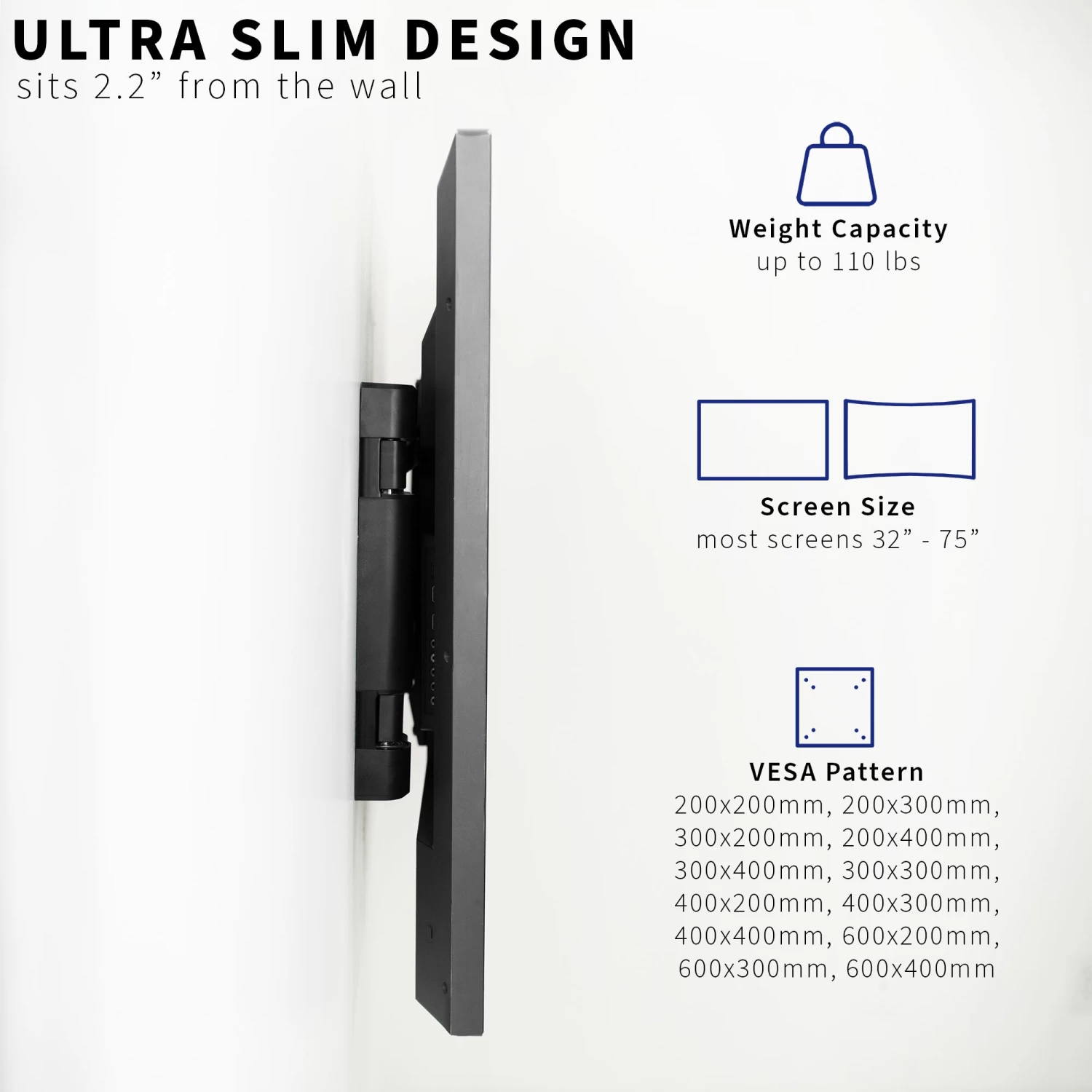 Electric Swing Wall Mount For 32” To 75” TVs - Image 3