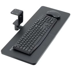 Black Under Desk Rotating Keyboard Tray