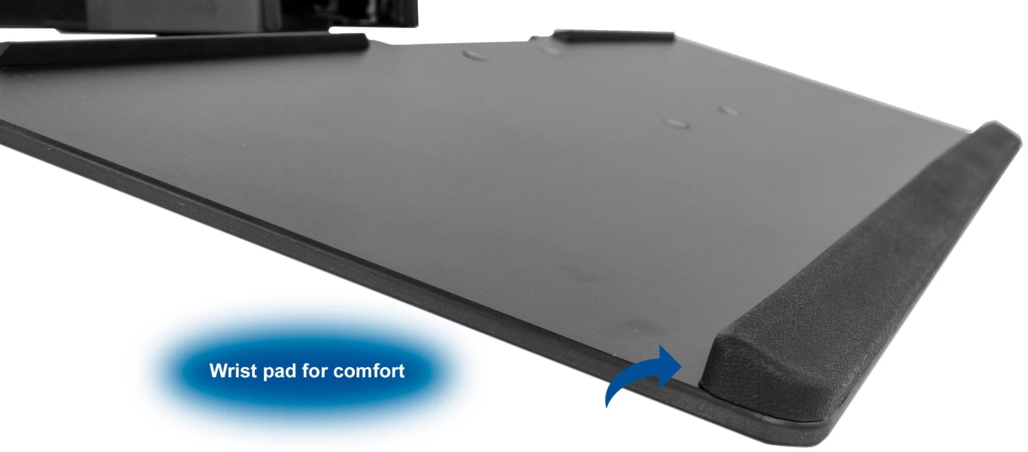 Black Deluxe Under Desk Keyboard Tray - Image 4