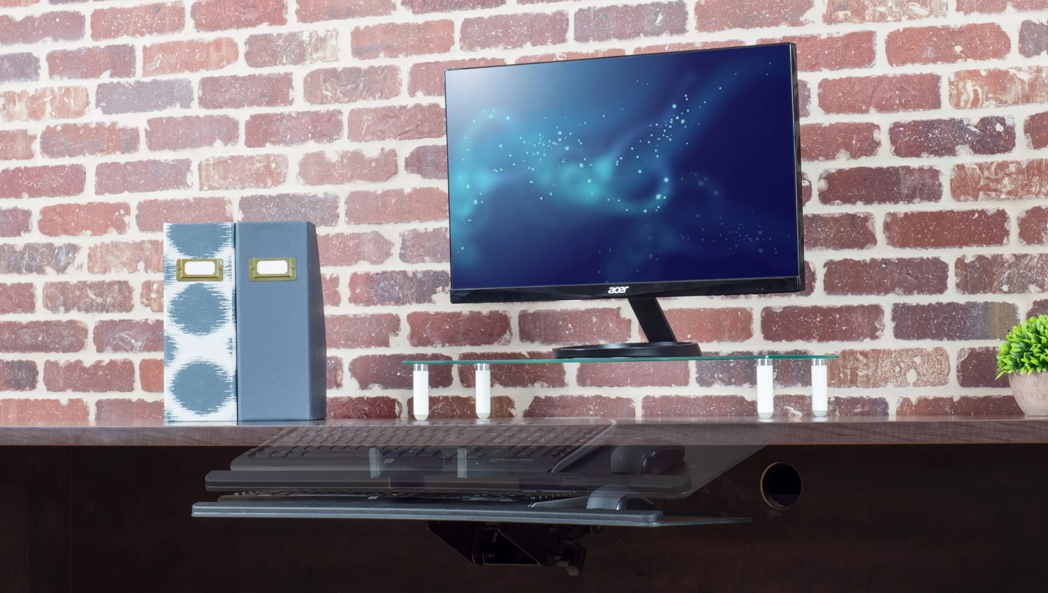 Black Deluxe Under Desk Keyboard Tray - Image 6