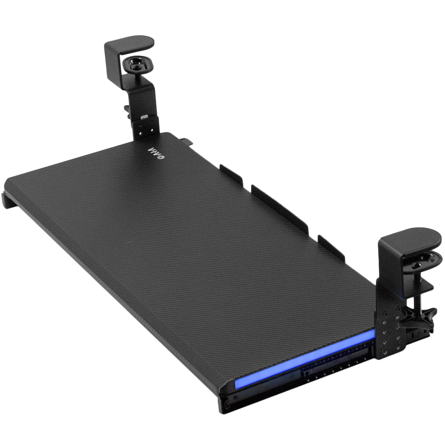 Clamp-on Height Adjustable Keyboard Tray With RGB Lights