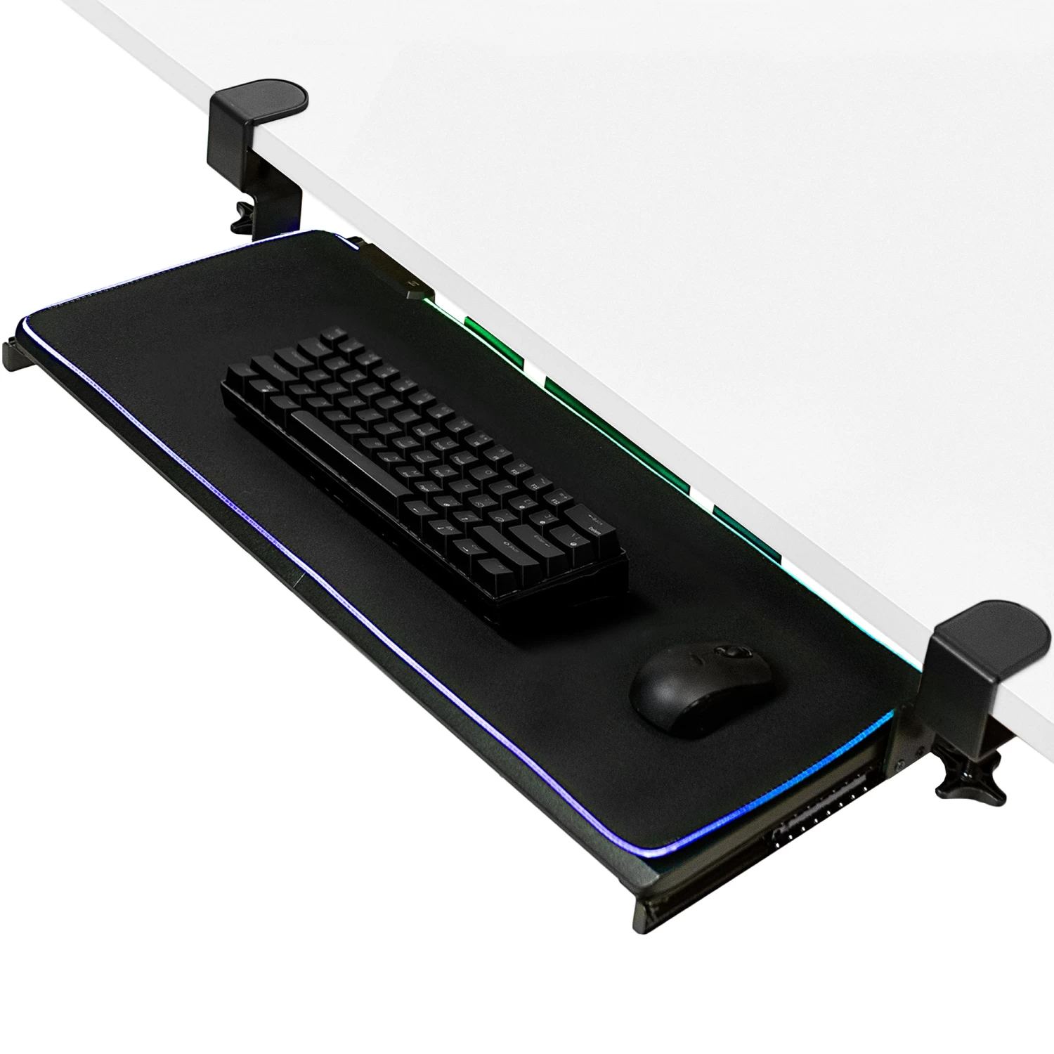 Clamp-on Keyboard Tray With RGB Pad