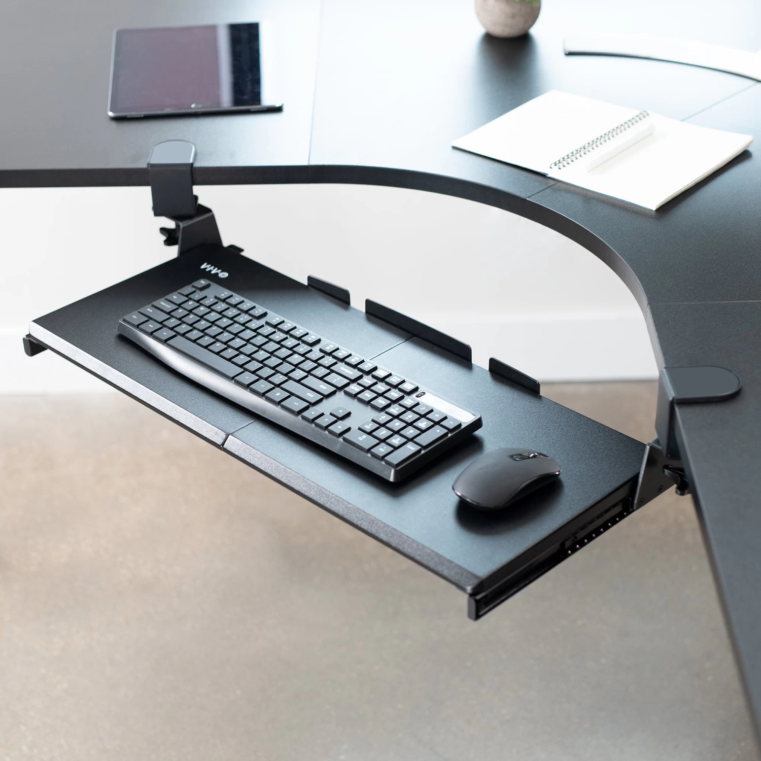 Clamp-on Keyboard Tray For Corner Desk - Image 3