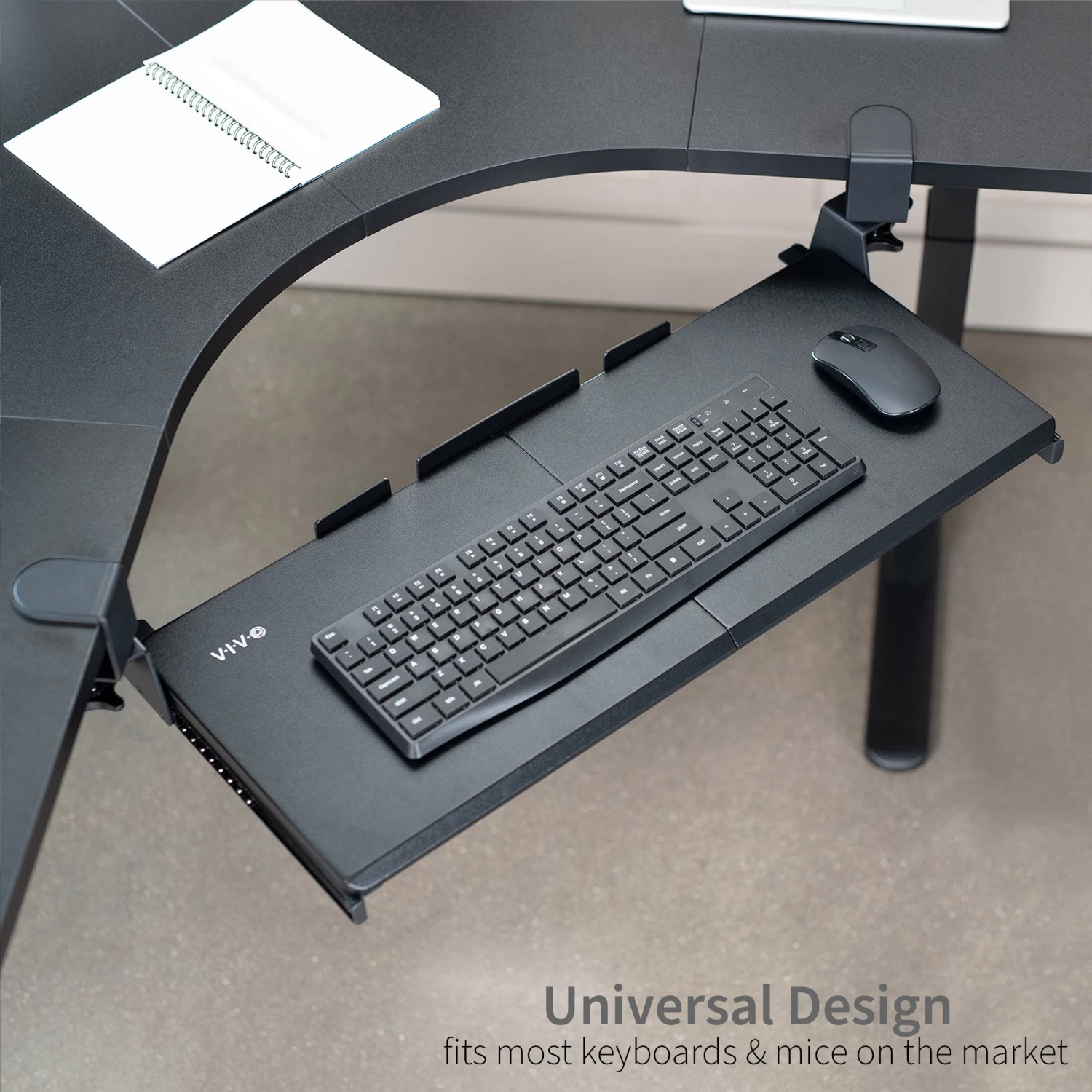 Clamp-on Keyboard Tray For Corner Desk - Image 7
